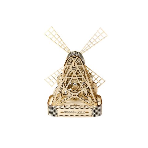 Дерев'яний механічний 3D-пазл Wooden.City Млин Прев'ю 3