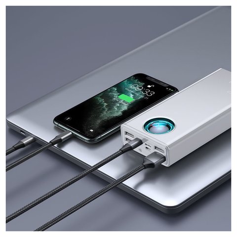 Power bank Baseus Amblight, 30000 мАг, 65 Вт, білий, Power Delivery (PD), #PPLG-A02 Прев'ю 1