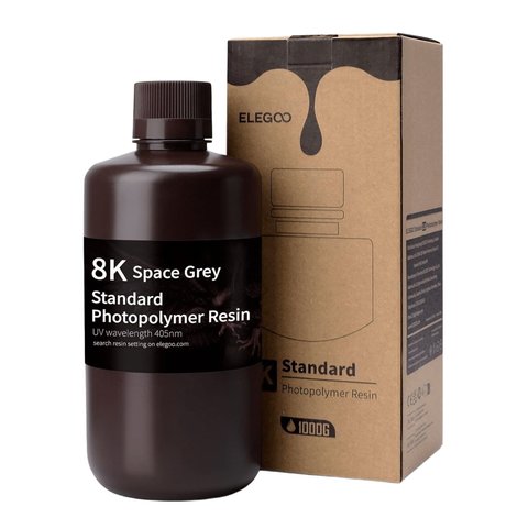 Фотополимерная смола для 3D-принтера ELEGOO 8K Space Grey, 1 кг Превью 4