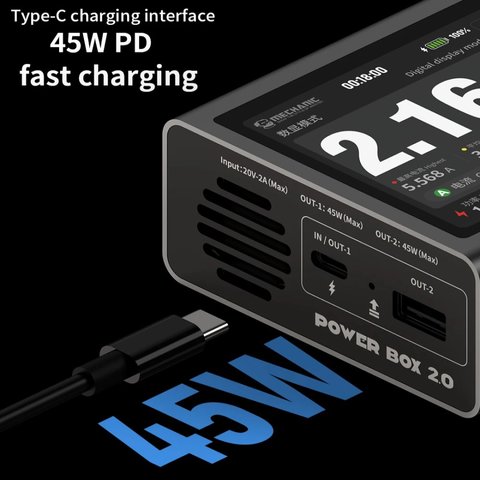 Лабораторный блок питания Mechanic Power Box 2.0, 45W, Type-C, PD, 12 V, 5A (портативний, акумулятор 10000mAh) Превью 5