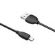 USB кабель Borofone BX19, USB тип-A, micro-USB тип-B, 100 см, 2,4 А, черный, #6931474701770 Превью 1