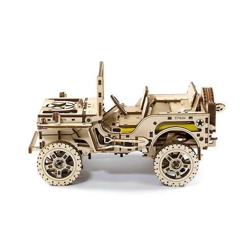 Wooden mechanical 3D Puzzle Wooden.City 4x4 Vehicle Preview 1
