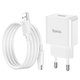 Mains Charger Hoco C106A, (white, with USB cable Type-C, 1 output) #6931474783912 Preview 1
