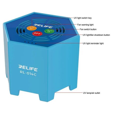UV Lamp RELIFE RL-014C, (with fan, with battery, 2in1) Preview 5