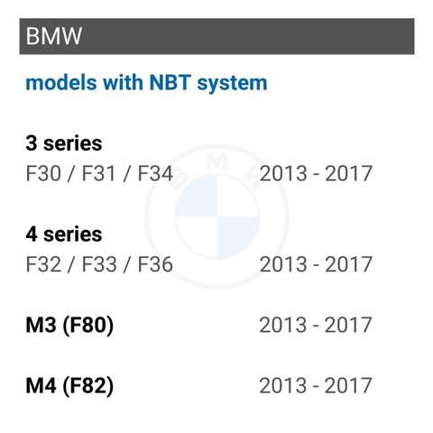 Монитор (10.25 дюймов) CarPlay / Android Auto для автомобилей BMW серии 3 / 4 (F30 / F31 / F34 / F32 / F33 / F36 / F80) с системой NBT Превью 1