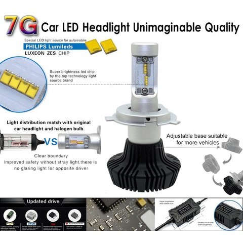 Juego de luces LED principales para coche UP-7HL-881W-4000Lm (881, 4000 lm, luz blanca fría) Vista previa  2