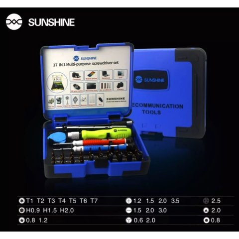 Juego de herramientas para reparación de dispositivos móviles Sunshine SS-5110, 37 in 1 Vista previa  1