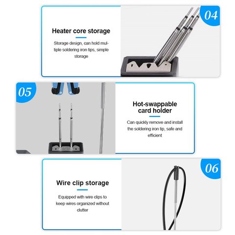 Estación de soldadura Sunshine S1, digital, 80 W, con asa en forma de pinza Vista previa  9