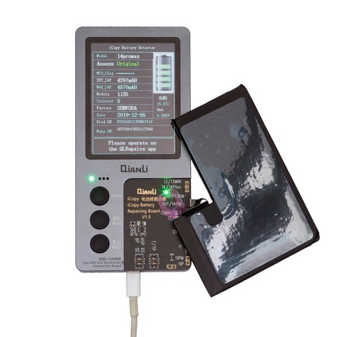 Batería puede usarse con iPhone 14 Pro Max, Li-ion, 3.86 V, 4860 mAh, mayor capacidad, sin mensaje de error, (A2830), genuine IC Vista previa  1