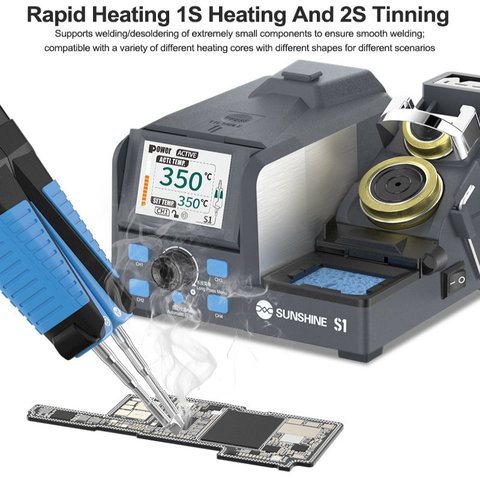 Паяльна станція Sunshine S1, цифрова, 80 Вт, з ручкою у вигляді пінцета Прев'ю 3