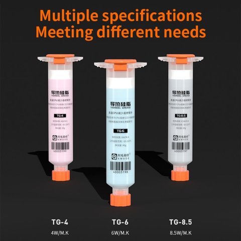 Термопаста Amaoe TG-4, силиконовая, в шприце, 30 г, 4 Вт/м*К Превью 5