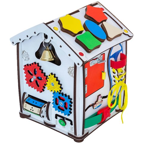 Бізіборд GoodPlay Будиночок для розвитку з підсвічуванням (24×24×30) Прев'ю 1